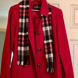 London Fog Coat with Scarf